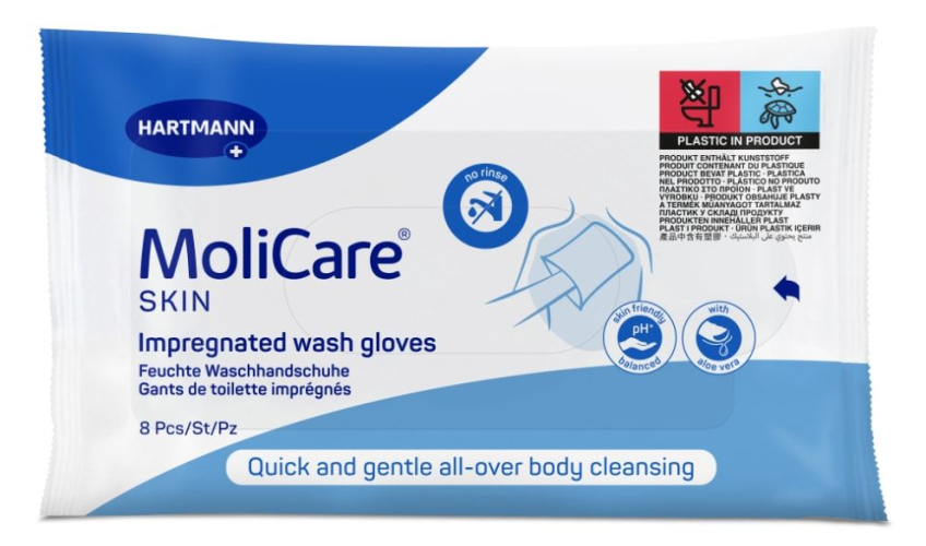 Hartmann Molicare Skin Gants de toilette imprégnés