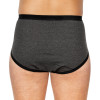 Miniature Suprima Slip coton homme étanche pour fuites modérées 8 Gris Mat Anthracite - 3