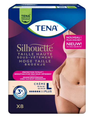 Tena Silhouette Large Plus Crème Taille Haute