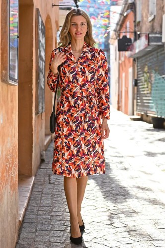 Robe ouverte devant couleur d
