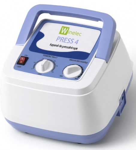 Appareil pressothérapie Press 4 Winelec + 2 bottes + manchette + ceinture