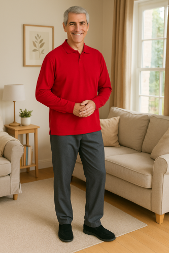 Solaise Grenouillère de jour haut polo L Rouge