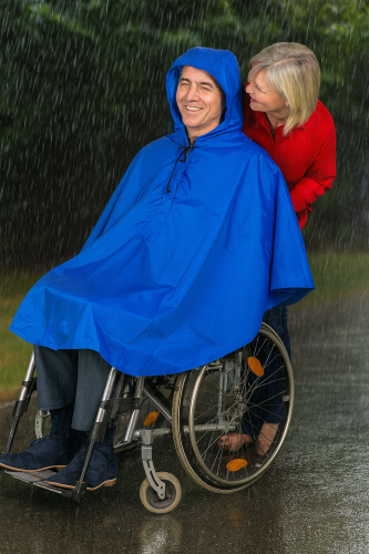 Solaise Vêtement de pluie court pour fauteuil roulant (Poncho)
