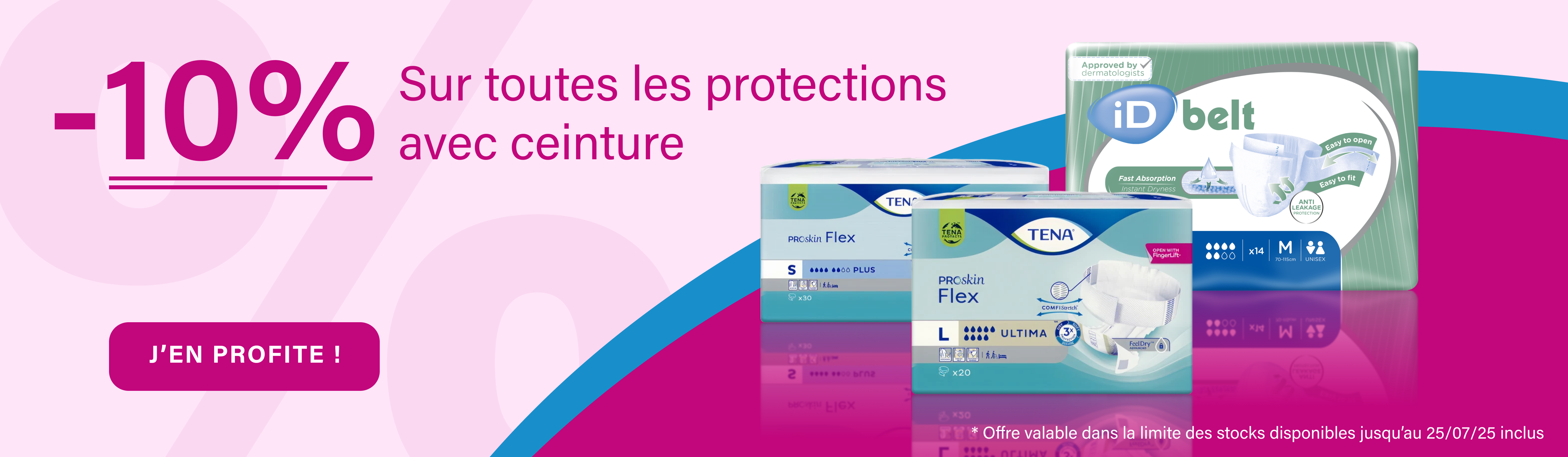 Promo 10% protections avec ceinture
